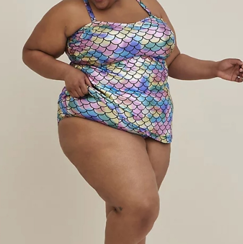 🆕️🧜‍♀️👙 4X MERMAID PASTEL FOIL TANKINI & BOTTOMS SWIM SET👙🧜‍♀️ - Picture 11 of 14
